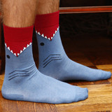 Shark Leg Eater Socks for Men- Extended Size