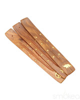 SMOKEA 10" Wooden Incense Burner w/ Brass Inlay SMOKEA 10" Wooden Incense Burner w/ Brass Inlay