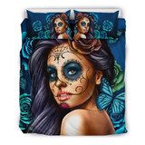 Bedding Set Calavera (Turquoise on Beige)