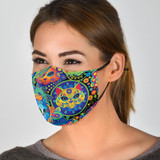Bohemian Cats PM2.5 Activated Carbon Filter Face Mask