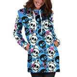 Skulland CrossBones | Premium Ladies Hoodie Dress