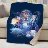 Ancient Aliens History of Man Sherpa Blanket