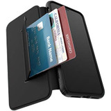 Speck Products Presidio Folio Leather iPhone Xs Max Case, Black/Black