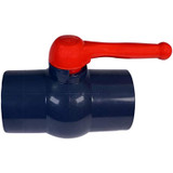 Midline Valve PVC Ball Valve with Pink T-Handle for Potable Water Use 3'' Solvent Connections Grey Plastic (492T300)