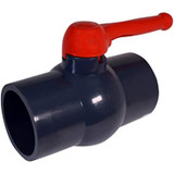 Midline Valve PVC Ball Valve with Pink T-Handle for Potable Water Use 3'' Solvent Connections Grey Plastic (492T300)