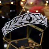 European Fashion Cubic Zirconia Bridal Wedding Tiara Crown European Fashion Cubic Zirconia Bridal Wedding Tiara Crown