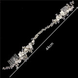 Delicate Silver Wedding Hair Jewelry Porcelain Flower Bridal Hair Comb