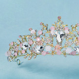 Crystal Tiara Crown Earring Set Bridal Wedding Hair Accessories