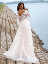 Off Shoulder Boho Beach Princess Wedding Bridal Gowns Plus Sizes