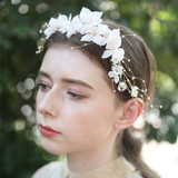 Romantic Silk Flower Bridal Hair Wreath Crown Wedding Headband
