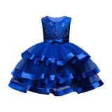 Elegant Flower Girls Princess Tutu Dress For Birthday Wedding Performance Party