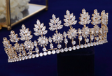 Gold/Silver Full Zircon Crystal Brides Tiaras Crowns Wedding Hairbands Wedding Accessories