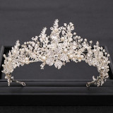 Trendy Handmade  Baroque Rhinestone Pearl Crystal Wedding Bridal Crown Hair Accessory Trendy Handmade  Baroque Rhinestone Pearl Crystal Wedding Bridal Crown Hair Accessory