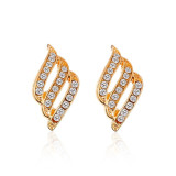 Simple Crystal Stud Earrings Wedding Fashion Jewelry