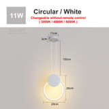 Modern hanging LED Pendant Lamp 12W Aluminum Fixtures Pendant lights for Kitchen Restaurant Bar living room bedroom AC85-265V
