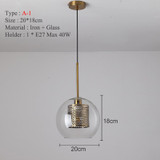 Loft Modern Pendant Light Glass Ball Hanging Lamp Kitchen Light Fixture Dining Hanglamp Living Room Luminaire