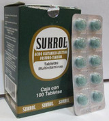 SUKROL FRASCO CON 100TAB Vitaminas y Minerales