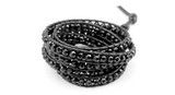 Midnight Crystal Beads Wrap Bracelet