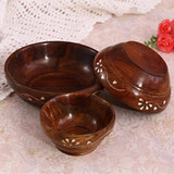 Wooden Snacks Bowls For Dry Snacks Or Fruits Set of 3