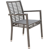 Graphite 7 PC Arm Chairs Dining Set with Cushions