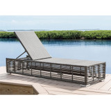 Graphite Chaise Lounge with Wheels