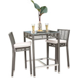 Graphite Stackable Barstool with Cushion