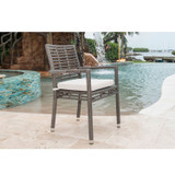 Graphite Stackable Arm Chair with Cushion