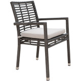 Graphite Stackable Arm Chair with Cushion