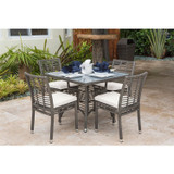 Graphite Stackable Side Chair with Cushion