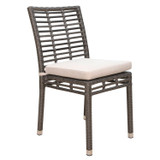 Graphite Stackable Side Chair with Cushion