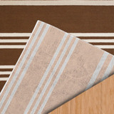 Signature Parallel Chocolate Indoor & Outdoor Area Rug