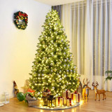 Pre-Lit Artificial PVC Christmas Tree with LED Lights & Stand-6'