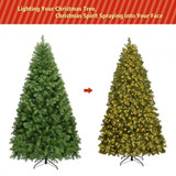 Pre-Lit Artificial PVC Christmas Tree with LED Lights & Stand-6'