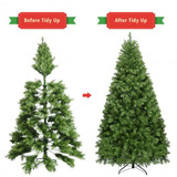 Pre-Lit Artificial PVC Christmas Tree with LED Lights & Stand-6'