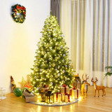 Pre-Lit Artificial PVC Christmas Tree with LED Lights & Stand-6'