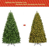 Pre-Lit Artificial PVC Christmas Tree with LED Lights & Stand-6'