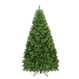 Pre-Lit Artificial PVC Christmas Tree with LED Lights & Stand-6'