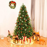 Pre-Lit Artificial PVC Christmas Tree with LED Lights & Stand-6'