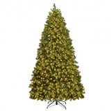 Pre-Lit Artificial PVC Christmas Tree with LED Lights & Stand-6'