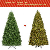 Pre-Lit Artificial PVC Christmas Tree with LED Lights & Stand-6'