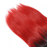 Boujie Peruvian 10A Grade 16" - 26" #1B/Red Ombre Straight Bundles - 100% Human Virgin Hair