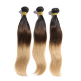 Boujie Peruvian 10A Grade 16" - 26" #1B/4/27 Ombre Straight Bundles - 100% Human Virgin Hair