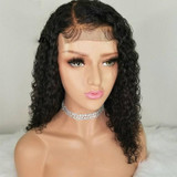 Boujie 10" - 12" 13X4 Water Wavy Frontal Lace Bob Wig - 150% Density - 100% Human Virgin Hair