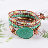 Healing Agate Protection Wrap Bracelet