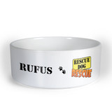 The Late Show with Stephen Colbert Rescue Dog Rescue Personalized Large Pet Bowl