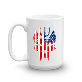 SEAL Team Bravo American Flag White Mug