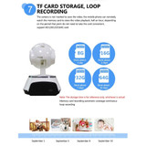 Baby Monitor. Portable WiFi IP Camera.  720P HD Wireless Smart Baby Camera. Audio Video Record Surveillance. Home Security Camera.