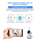Baby Monitor. Portable WiFi IP Camera.  720P HD Wireless Smart Baby Camera. Audio Video Record Surveillance. Home Security Camera.