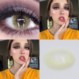 2pcs/pair Crystal Series Colored Contact Lenses Yearly Use Cosmetic Contact Lenses Eye Natural Color Lens