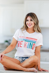Be Anything Be Kind Graphic Tee - White
